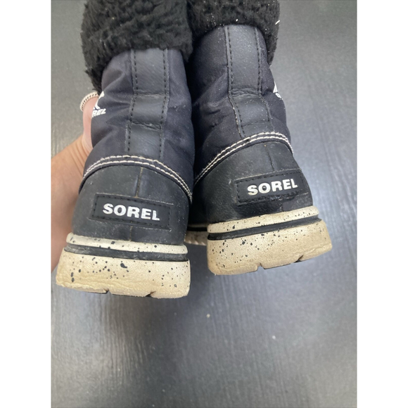 SOREL Waterproof Lace Up Black Boots NL2297-010 Snow Womens US 8.5 UK 6.5 - Picture 4 of 10